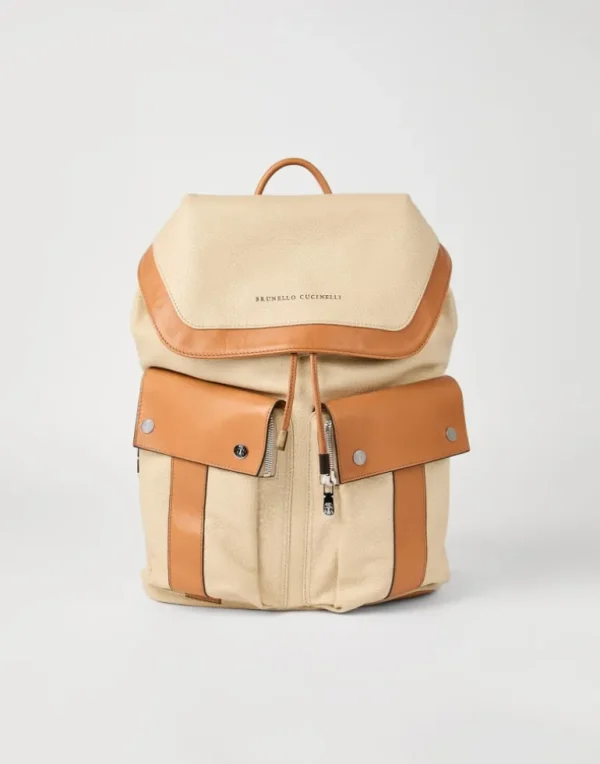 Cowhide leisure backpack