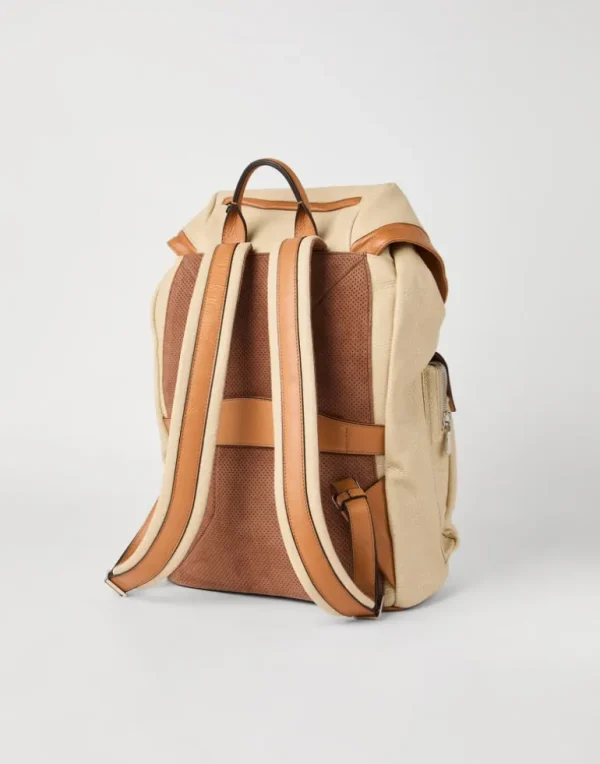 Cowhide leisure backpack