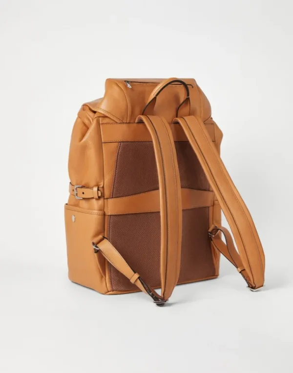 Cowhide street backpack