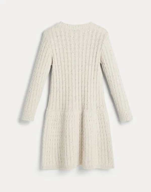 Dazzling cotton cable knit dress