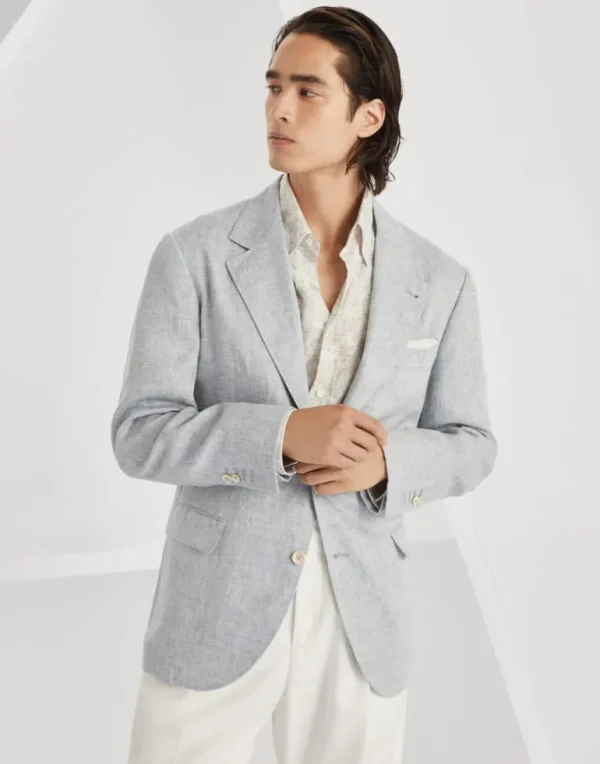 Délavé linen deconstructed blazer