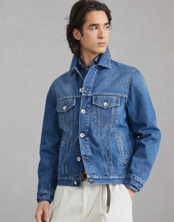 Denim four-pocket jacket