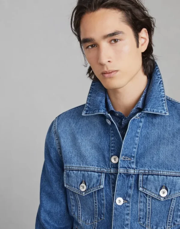 Denim four-pocket jacket