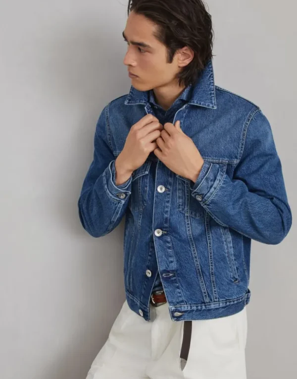 Denim four-pocket jacket