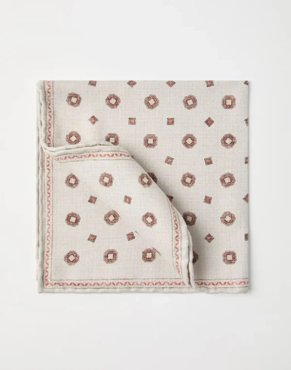 Double face silk pocket square