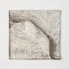 Double face silk pocket square with paisley design