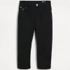 Dyed comfort lightweight denim five-pocket trousers