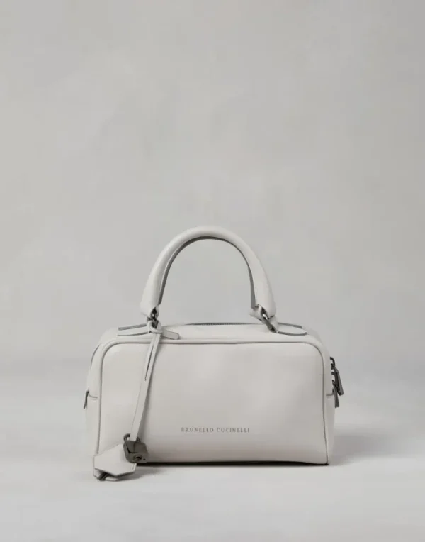 Explorer small boston bag in wet-effect nappa leather