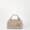 Explorer small boston bag in curly shearling