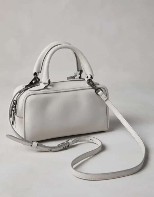 Explorer small boston bag in wet-effect nappa leather