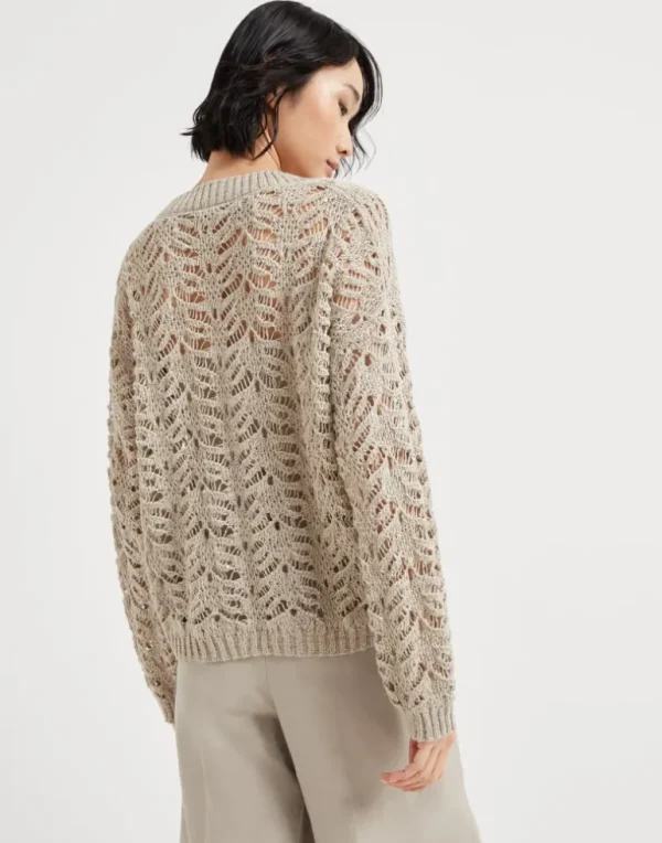 Foliage lace sweater in linen and silk Diamond yarn