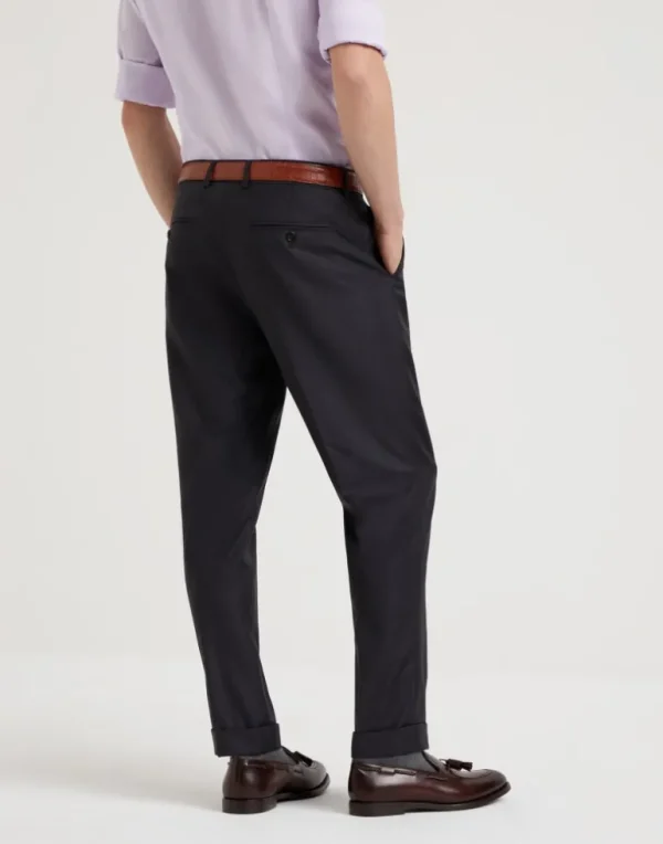 Formal fit trousers in super 150s virgin wool four season batavia