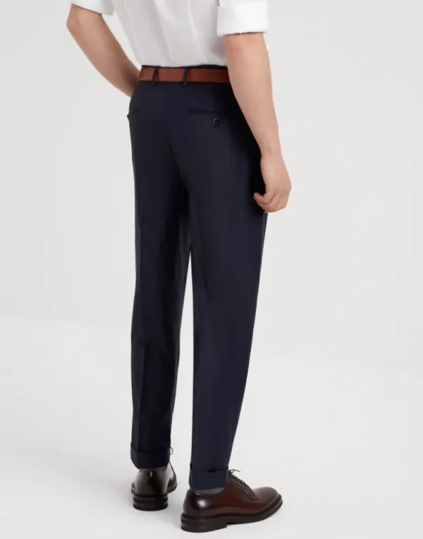 Formal fit trousers in super 150s virgin wool four season batavia