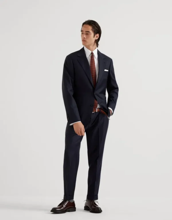 Formal fit trousers in super 150s virgin wool four season batavia