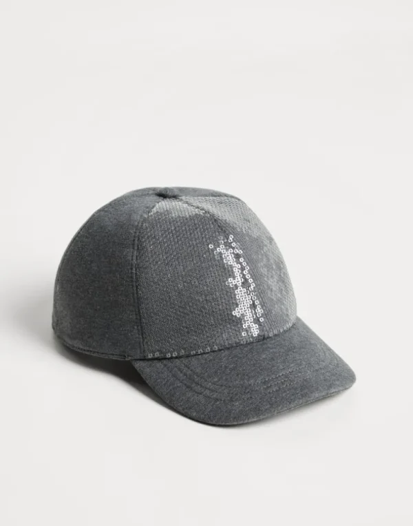 French terry baseball cap with dazzling embroidery