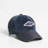 Garment-dyed corduroy baseball cap with patch