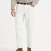 Garment-dyed Italian fit five-pocket trousers in cotton narrow wale corduroy