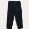 Garment-dyed twisted cotton gabardine utility trousers