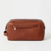 Grained calfskin beauty case with double zipper