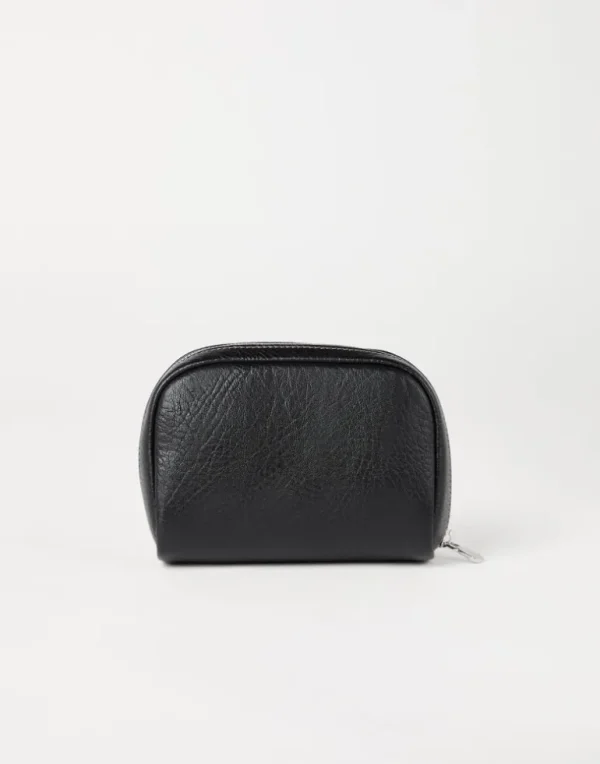 Grained calfskin beauty case