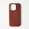 Grained calfskin cover for iPhone 15 Pro