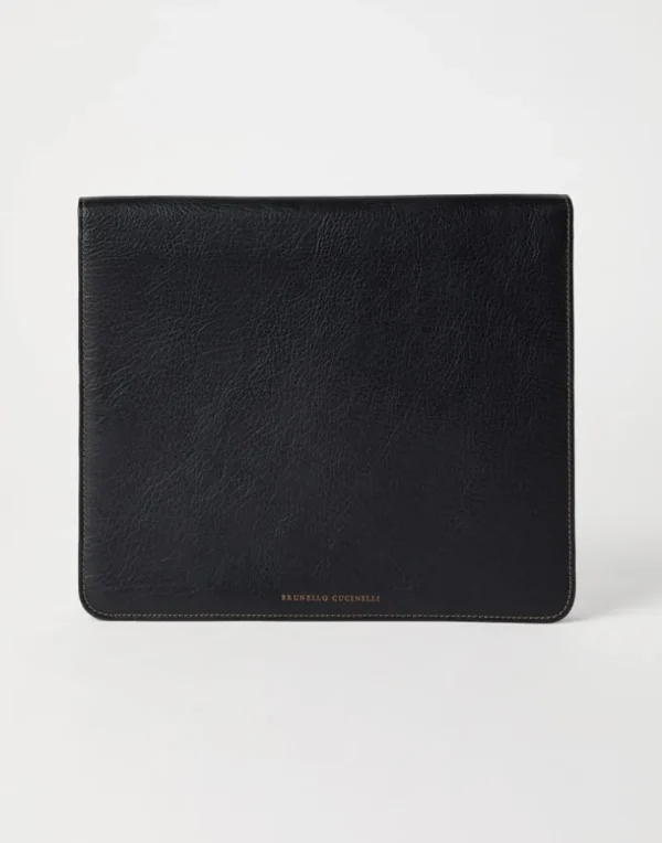 Grained calfskin document holder