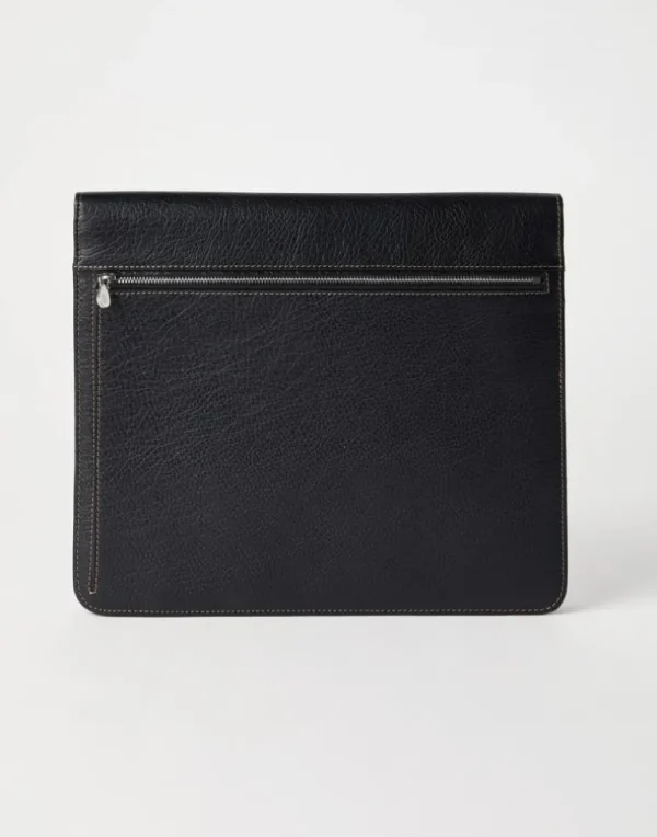 Grained calfskin document holder