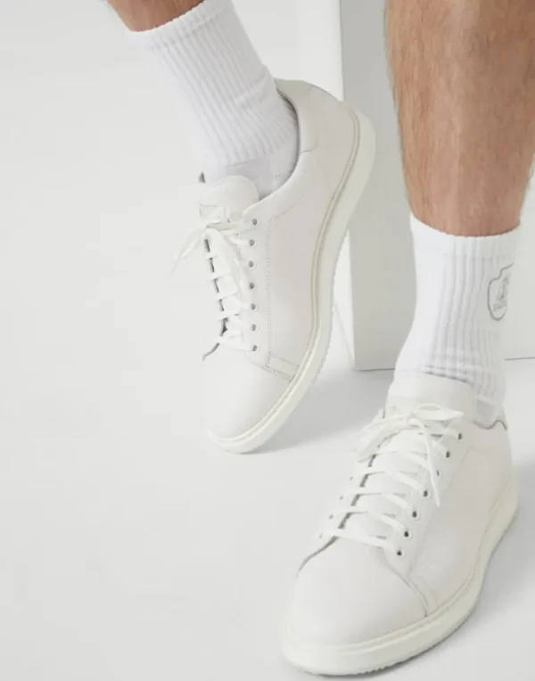 Grained calfskin sneakers