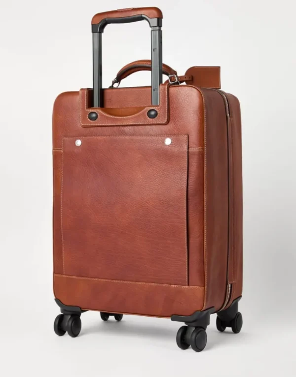 Grained calfskin suitcase