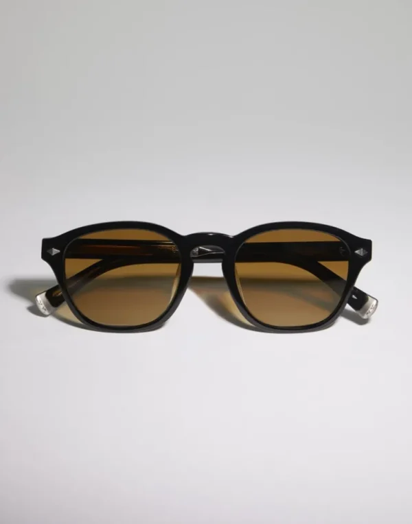 Intarsia Rays acetate sunglasses