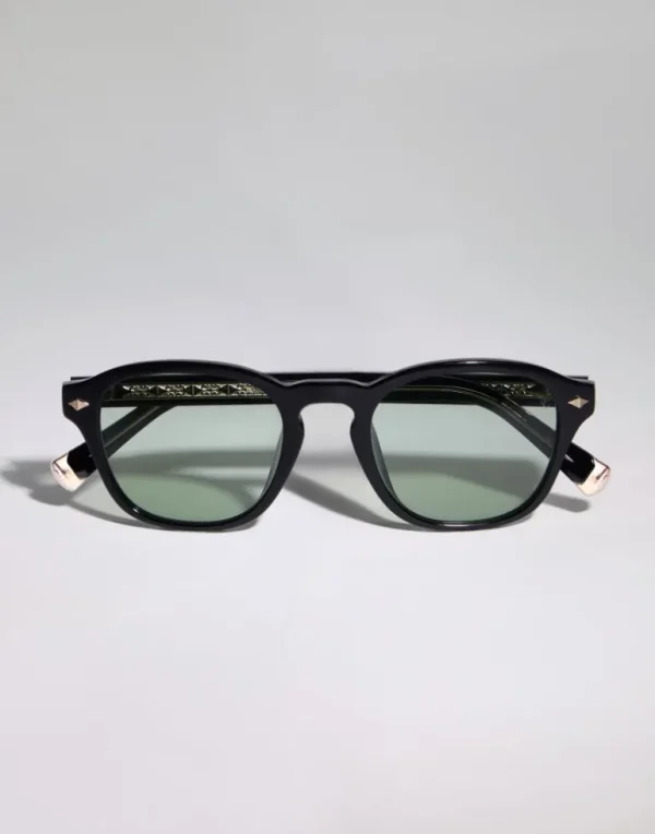 Intarsia Rays acetate sunglasses