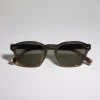 Intarsia Rays acetate sunglasses with polarized lenses