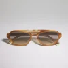 Intarsia Rays acetate sunglasses