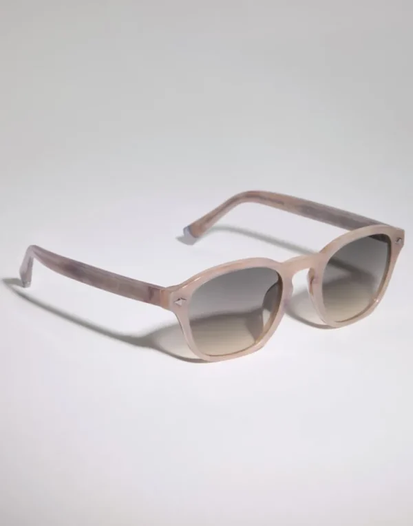 Intarsia Rays acetate sunglasses