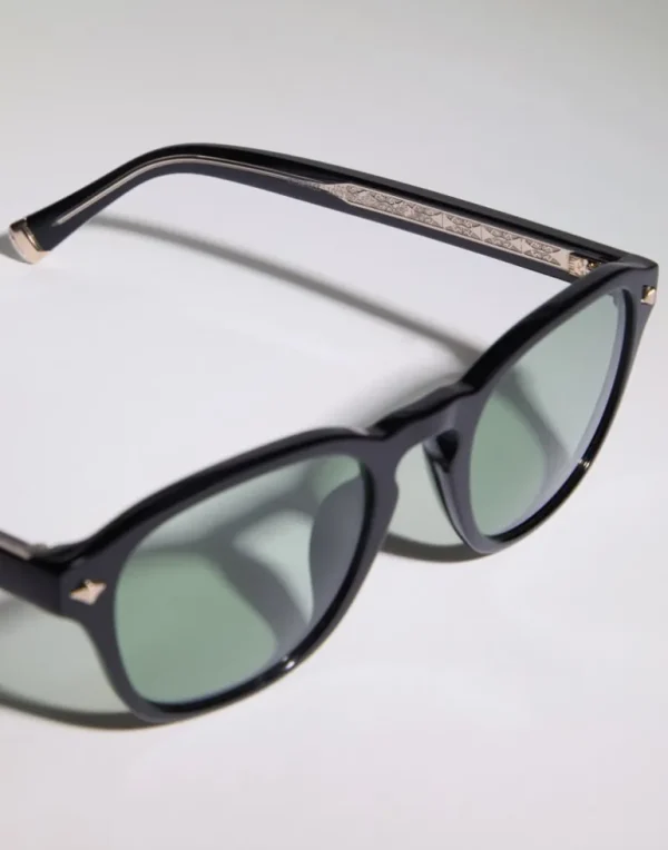 Intarsia Rays acetate sunglasses