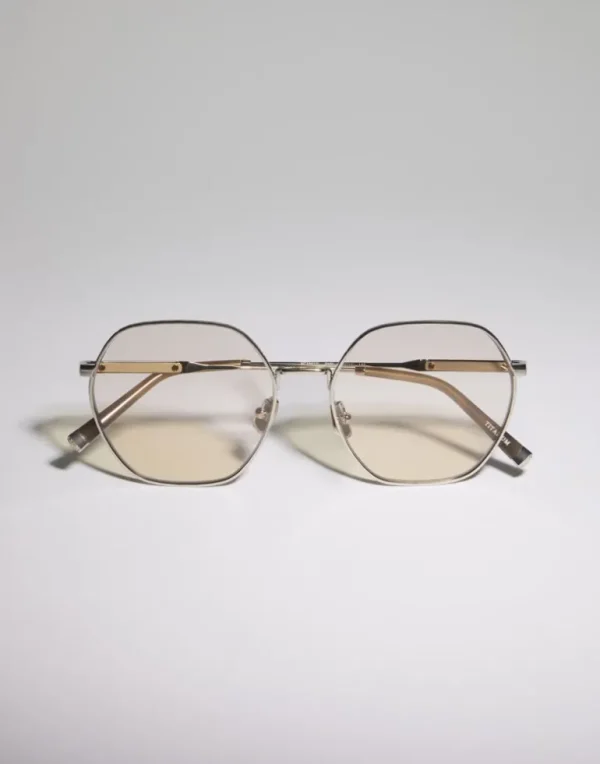 Intarsia Rays titanium glasses