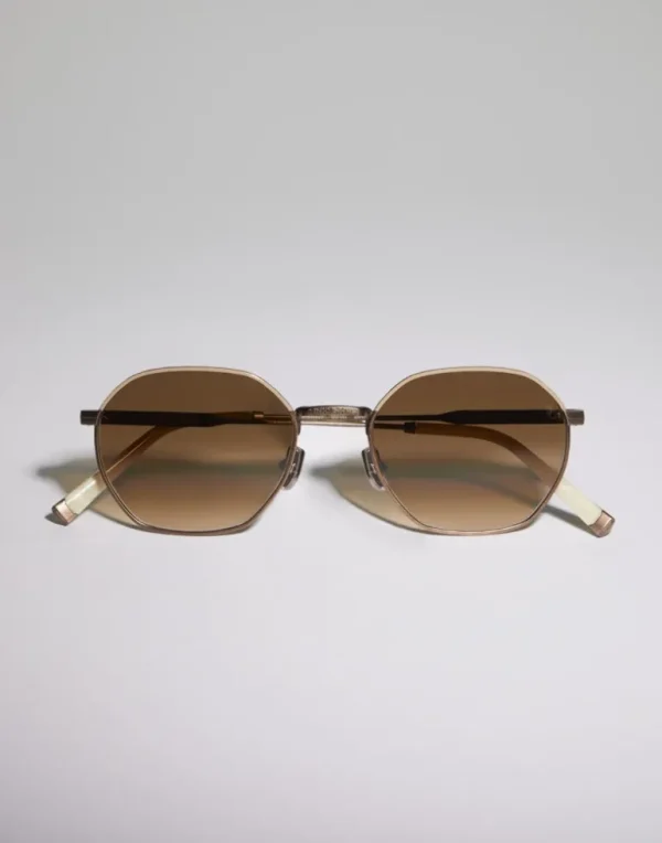 Intarsia Rays titanium sunglasses