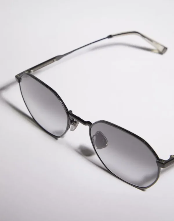 Intarsia Rays titanium sunglasses