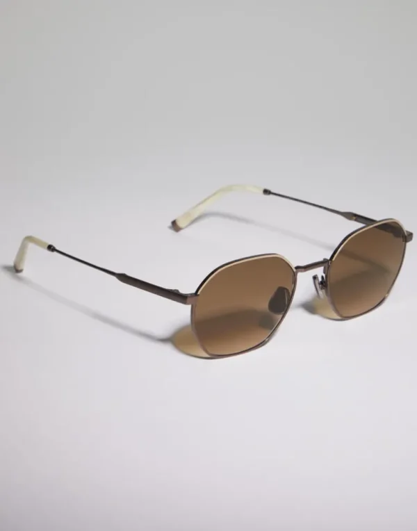 Intarsia Rays titanium sunglasses