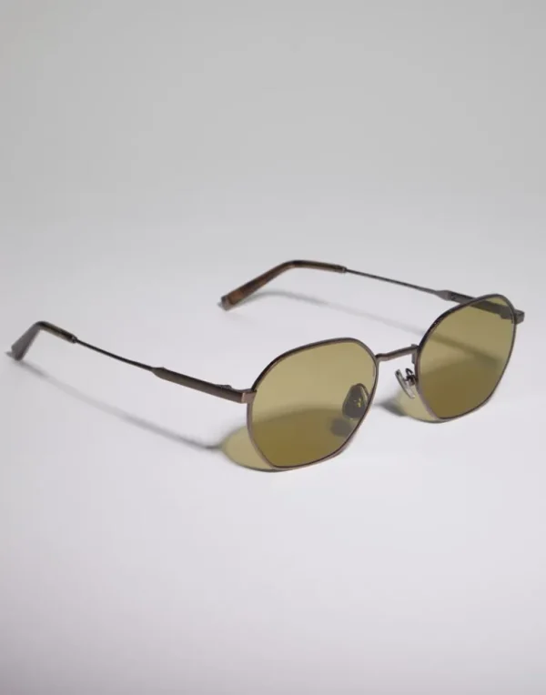 Intarsia Rays titanium sunglasses with photochromic lenses