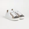 Knit and suede sneakers with monili