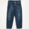 Lightweight denim five-pocket trousers