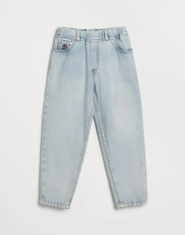 Lightweight old denim trousers