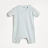 Lightweight striped cotton Baby Bernie knit sleepsuit