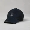 Lightweight suede baseball cap with embroidered logo