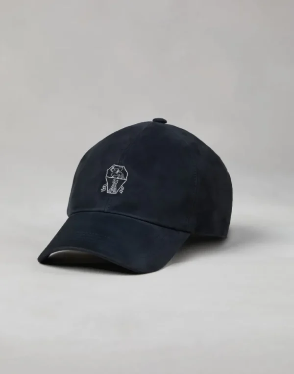 Lightweight suede baseball cap with embroidered logo