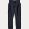 Lightweight virgin wool and silk twill tuxedo trousers