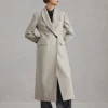 Lightweight wool cloth coat with monili