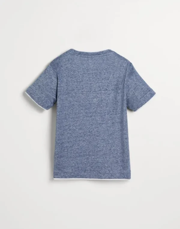 Linen and cotton jersey T-shirt