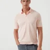 Linen and cotton knit polo